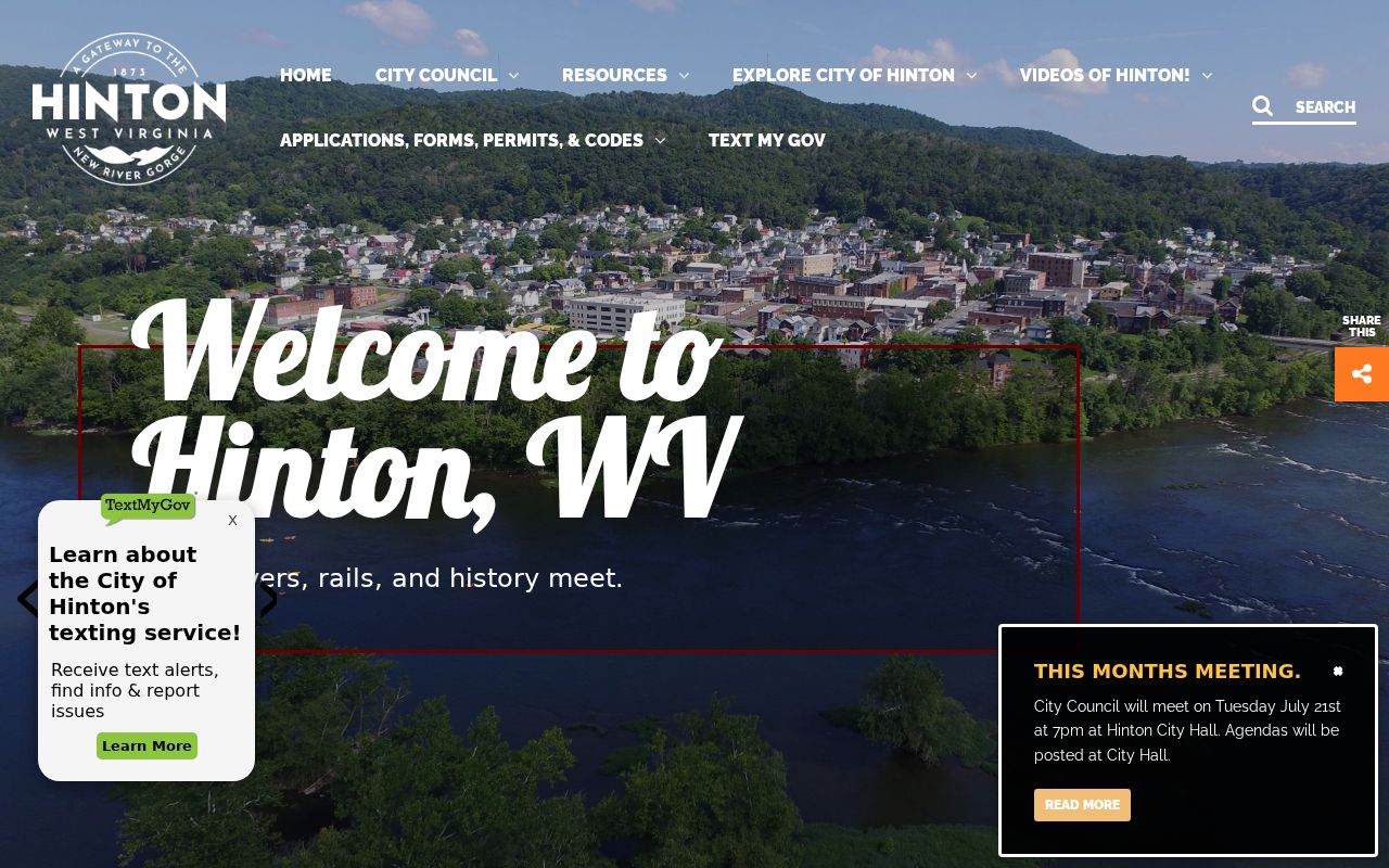 Hinton criminal records official city government page