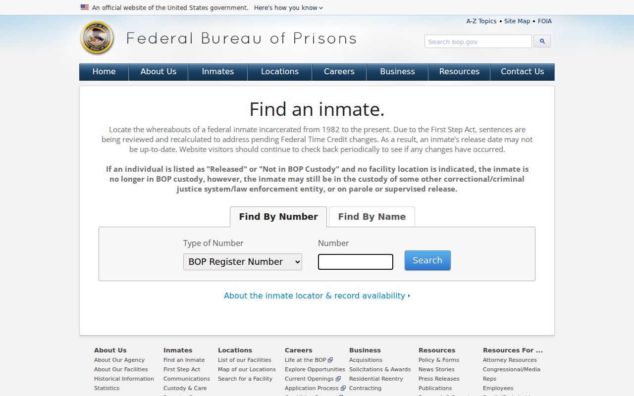 Federal inmate search distinguished from Summers County arrest records
