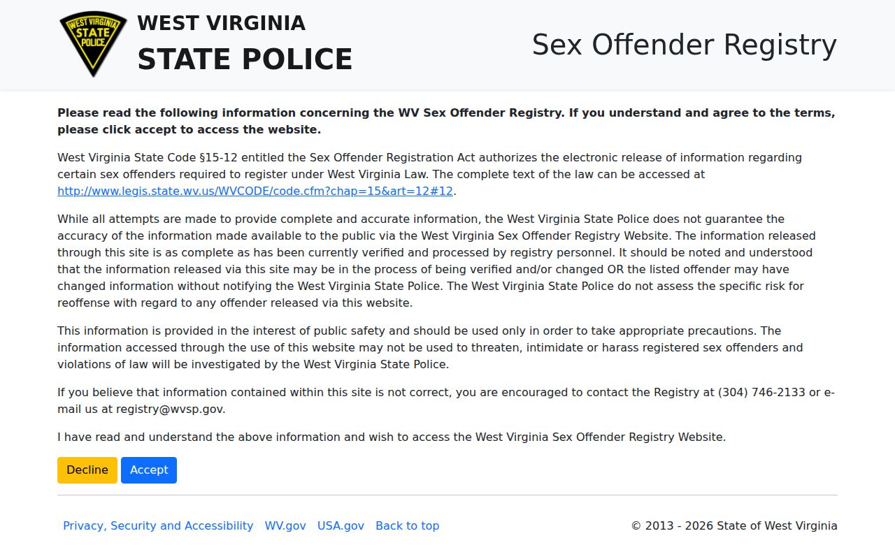 Summers County sex offender registry search form