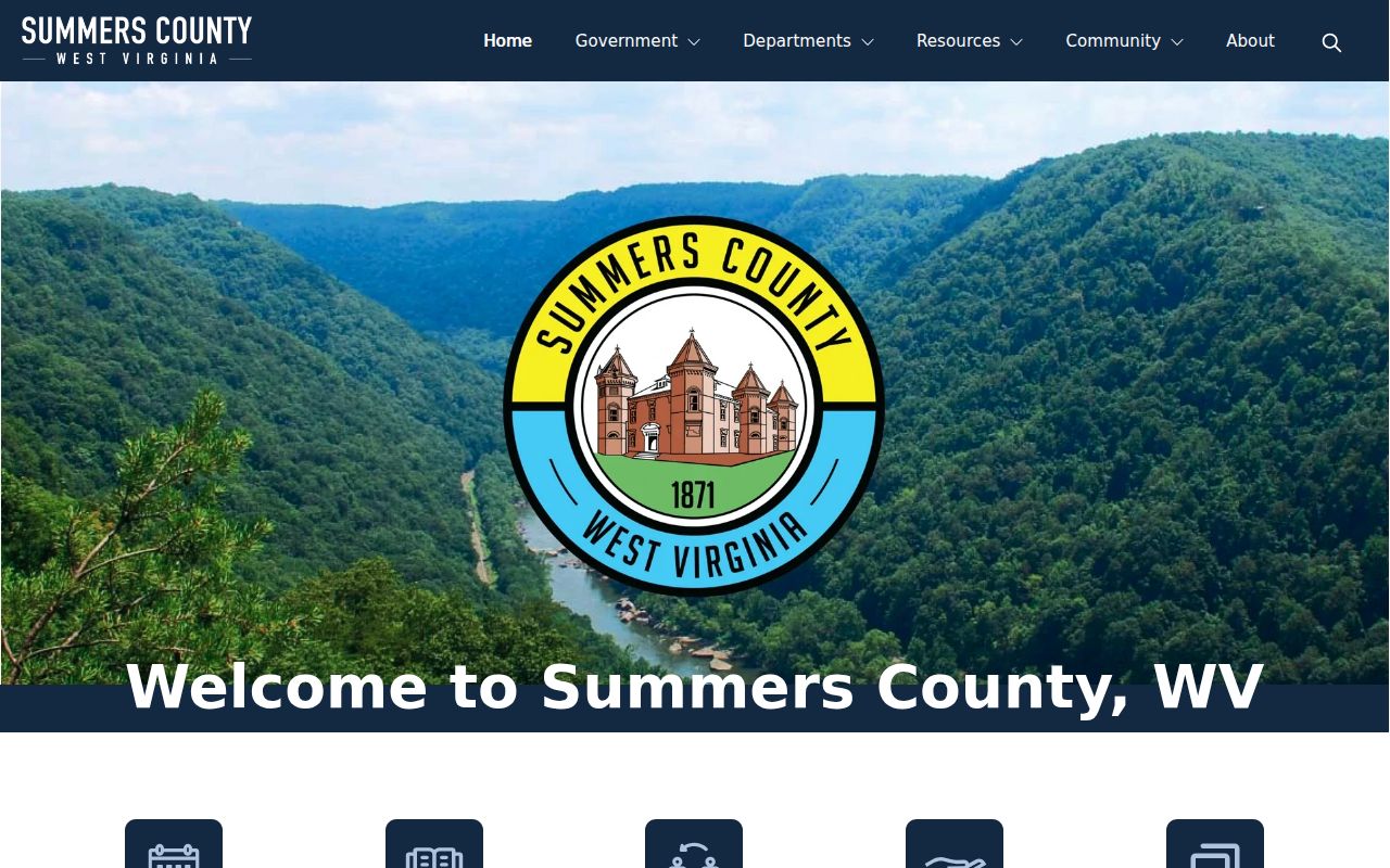 Official Summers County government page for criminal history contacts